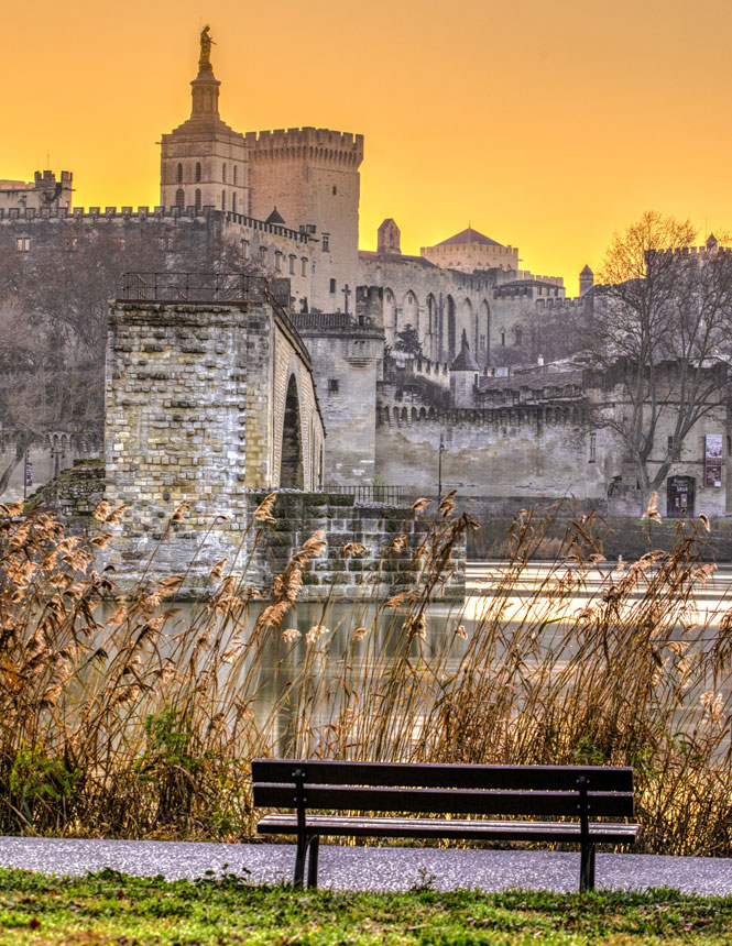 Lever de soleil à Avignon